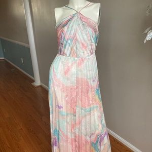 Halter top flowy dress